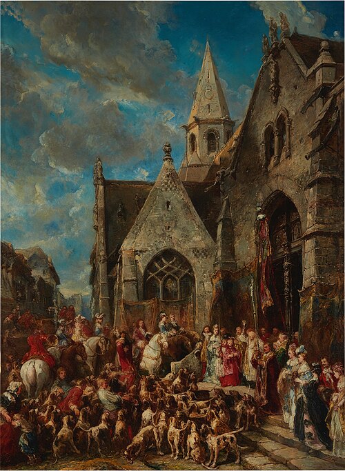 St. Hubert's Day (The Blessing Of The Hounds), , Eugène Isabey