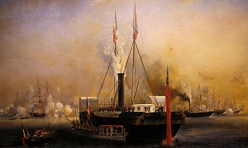Visite de la reine Victoria au Tréport, 1844, Eugène Isabey