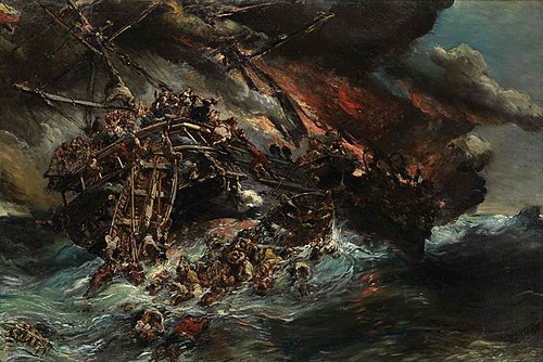 Le naufrage de l'Austria, 1858, Eugène Isabey