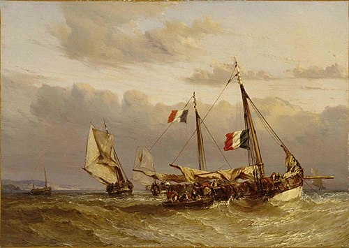 Bateaux de pêche, 1840, Eugène Isabey