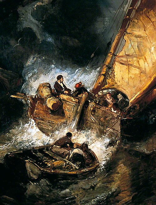 Boat in a Storm, 1854, Eugène Isabey