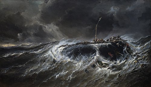 Naufrage du 3 mats "Emily" en 1823, 1865, Eugène Isabey