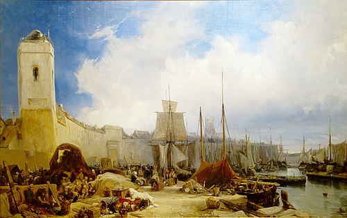 Le port de Dunkerque, 1831, Eugène Isabey