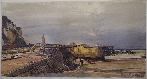 La jetée de Saint-Valery-en-Caux, 1900, Eugène Isabey