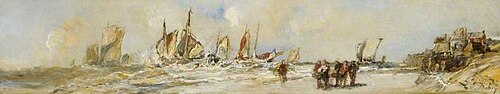 Boats Leaving Shore, 1865, Eugène Isabey