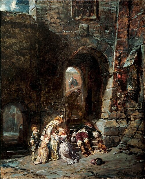 Après le duel, 1875, Eugène Isabey
