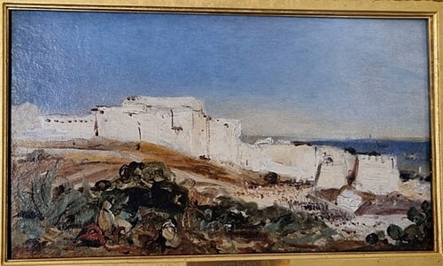 Enceinte fortifiée en terre d'Afrique, , Eugène Isabey