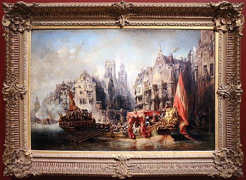 Arrivée du duc d'Albe à Rotterdam, 1844, Eugène Isabey