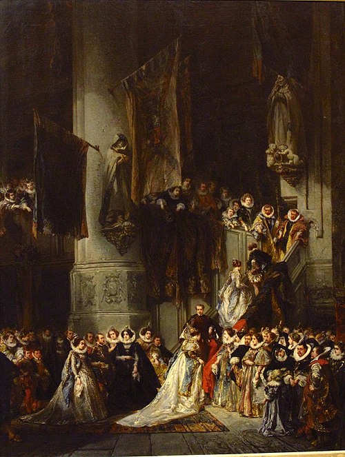 Une cérémonie dans l'église de Delft, 1847, Eugène Isabey