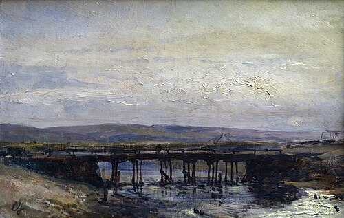 Le Pont de bois, 1850, Eugène Isabey