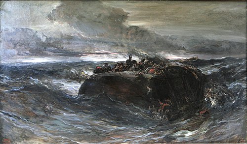 Le naufrage du trois-mâts l’Emily en 1823, 1865, Eugène Isabey