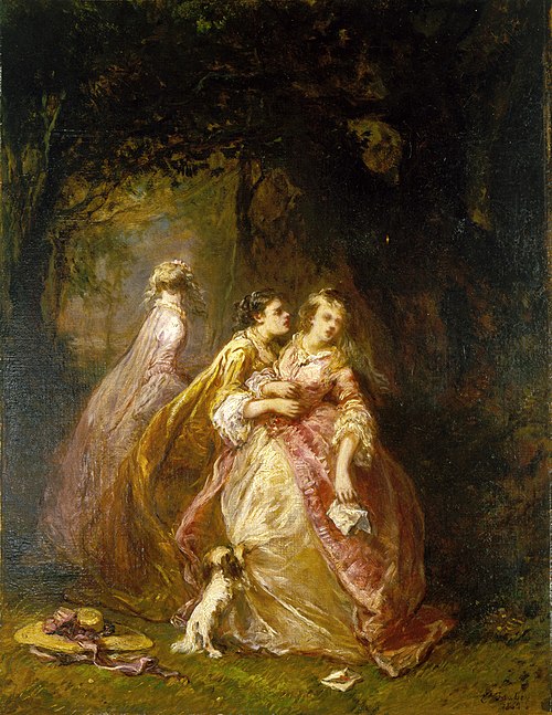 The Letter, 1862, Eugène Isabey