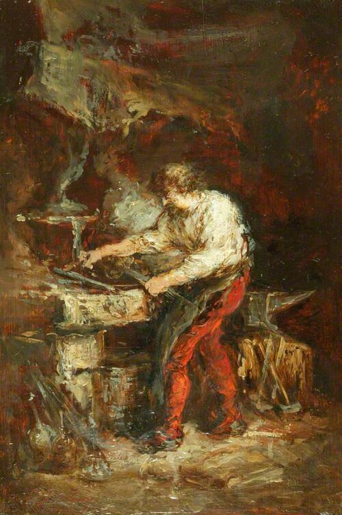 The Smithy, , Eugène Isabey