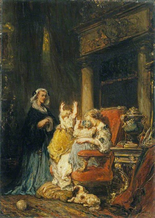 The Young Mother, 1852, Eugène Isabey