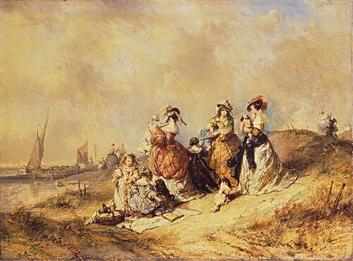 A Promenade by the Sea, 1846, Eugène Isabey
