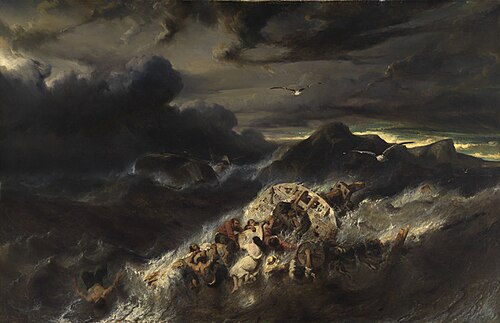 Naufrage sur une côte rocheuse, 1837, Eugène Isabey