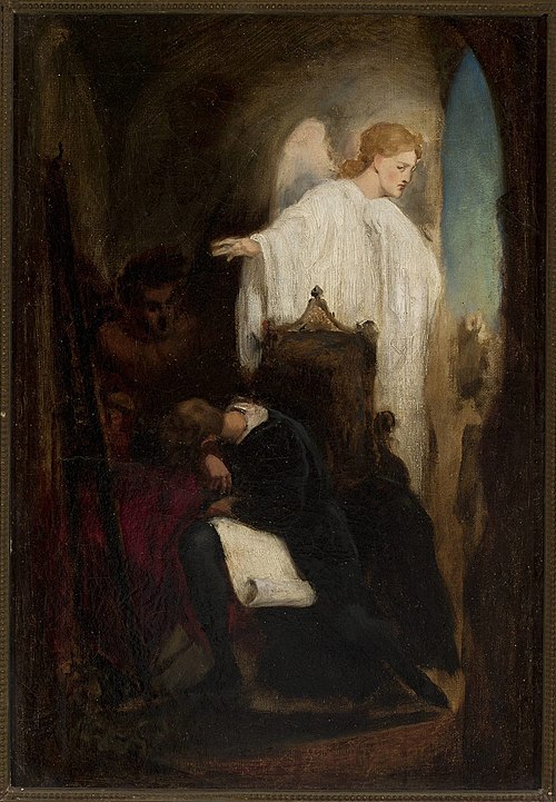 Struggle with Satan, 1850, Artur Grottger