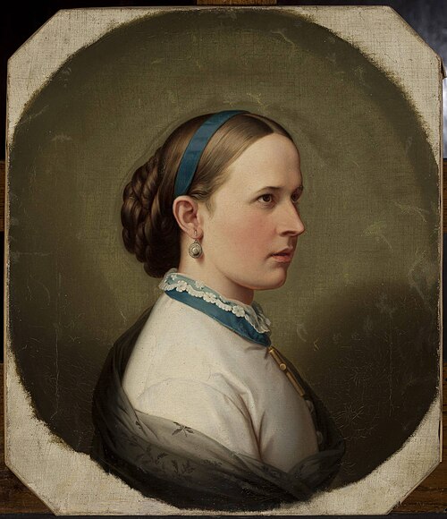 Portrait of a young woman, , Artur Grottger