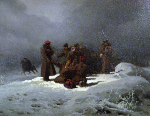 Foot-March to Siberia., 1866, Artur Grottger