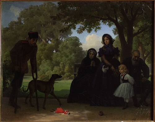 Dans le jardin de Saxe., 1863, Artur Grottger