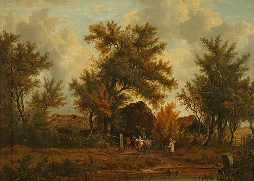 Landscape with Haystacks, 1827, Patrick Nasmyth