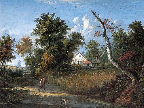 Landscape with a Labourer and a Dog, 1827, Patrick Nasmyth