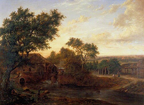 Watermill at Carshalton, London, 1830, Patrick Nasmyth