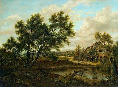 Landscape with a Cottage and Figures, 1831, Patrick Nasmyth