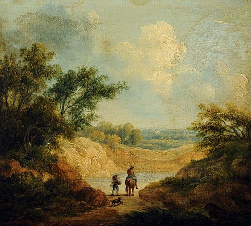 Landscape with Figures, one on Horseback, 1819, Patrick Nasmyth