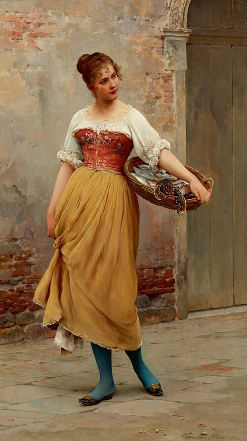 A Good Catch, 1894, Eugene de Blaas