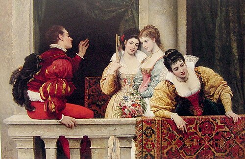 On the balcony, 1877, Eugene de Blaas