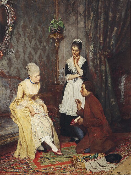 The perfect shoe!, 1877, Eugene de Blaas