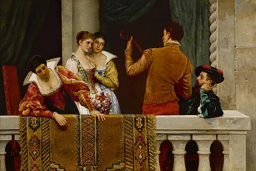 Festival day, Venice, 1879, Eugene de Blaas