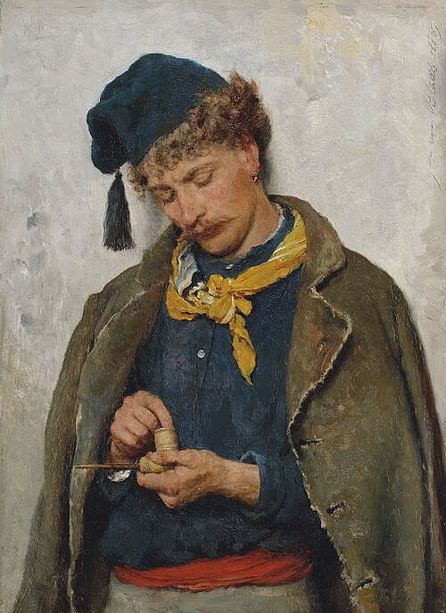 A soldier, 1884, Eugene de Blaas