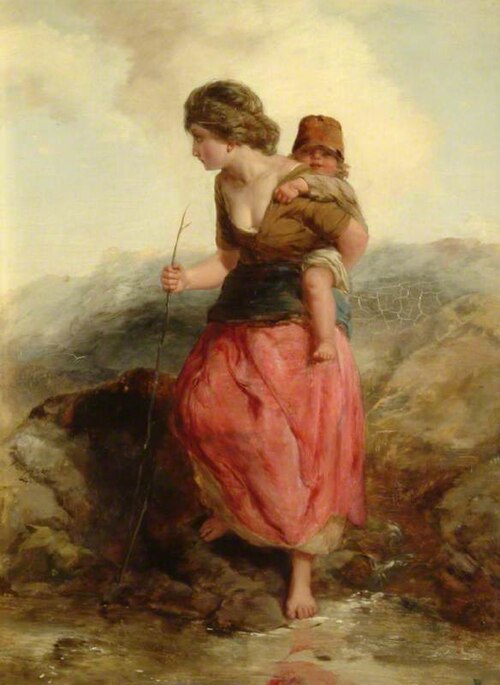 Crossing the Stream, 1844, Paul Falconer Poole