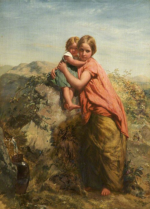 Welsh Peasant Girl and Child, 1855, Paul Falconer Poole