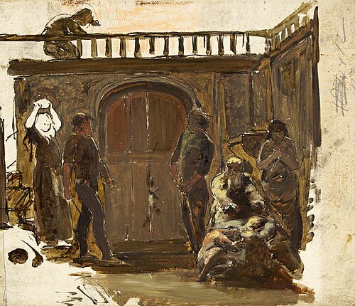 Sketch for 'The Quarrel', , Paul Falconer Poole