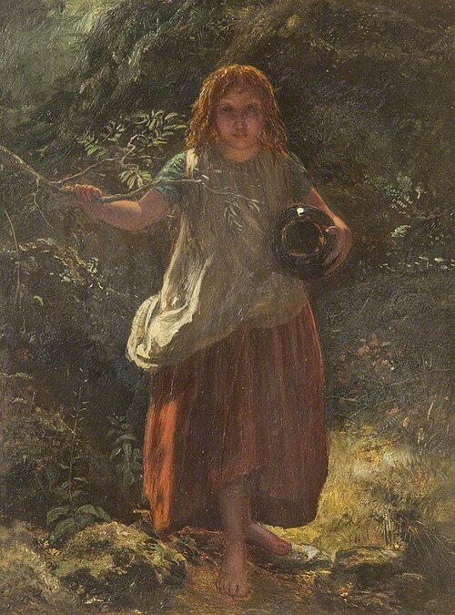 Girl in Wood, 1850, Paul Falconer Poole