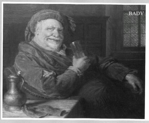 Falstaff beim Wein sitzend, 1893, Eduard von Grützner