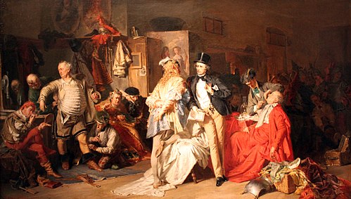 Behind the Scenes, 1870, Eduard von Grützner