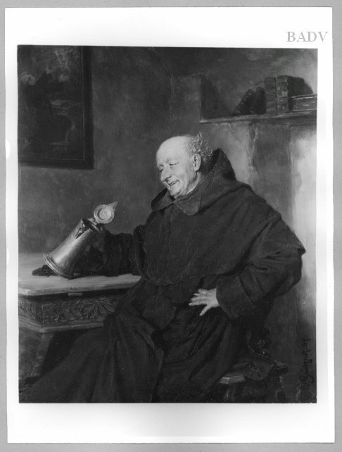 Mönch mit Bierkrug, 1884, Eduard von Grützner
