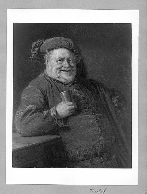 Man in historical costume with a cup, 1906, Eduard von Grützner