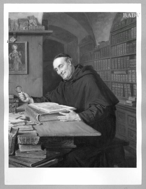 Monk studying, 1871, Eduard von Grützner