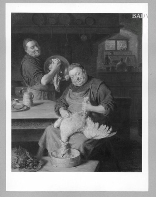 In der Klosterküche, 1912, Eduard von Grützner