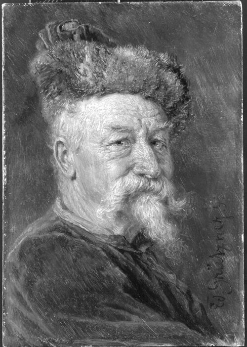 Bildnis eines alten Mannes mit Pelzmütze, 1893, Eduard von Grützner