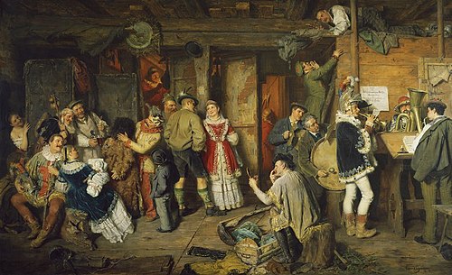 Bauerntheater, 1882, Eduard von Grützner
