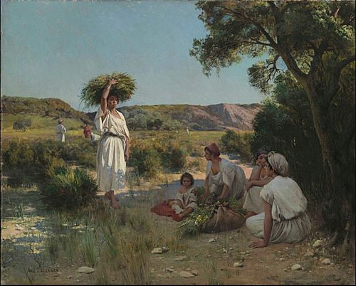 Gleaners Resting in the Shade, , Paul Lazerges