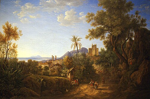 View of Terracina, 1837, Eduard Primavesi