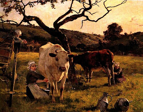 The Milking, 1892, Arturo Michelena