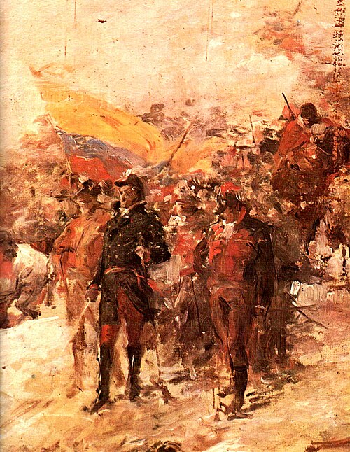 Bolivar en el paso de los andes, , Arturo Michelena